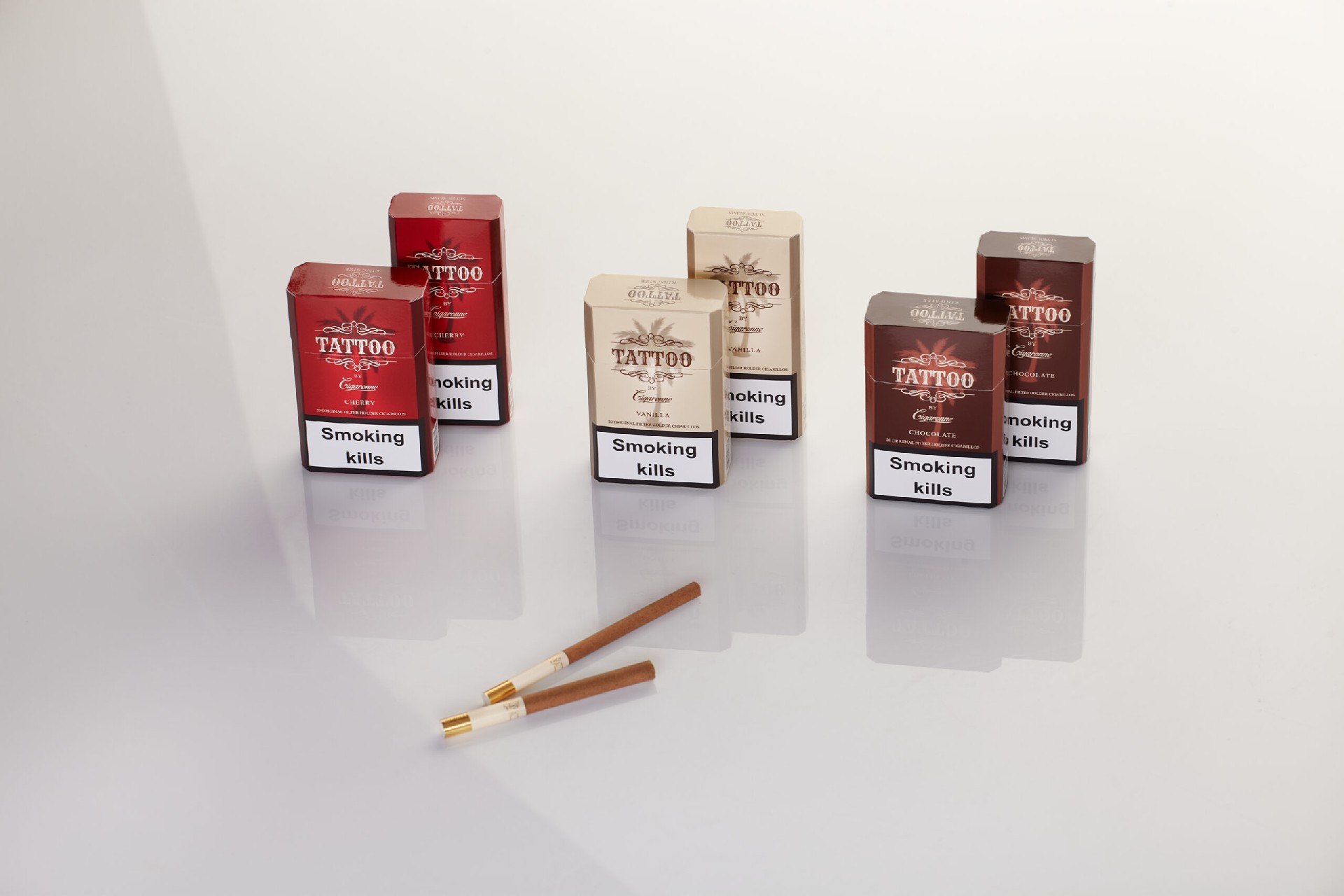 纹身（粗支）樱桃味 Tatto King size Cherry